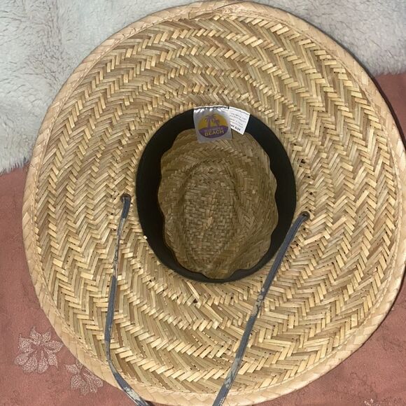 Bluewater Beach Straw Hat with Drawstring! - Picture 3 of 12